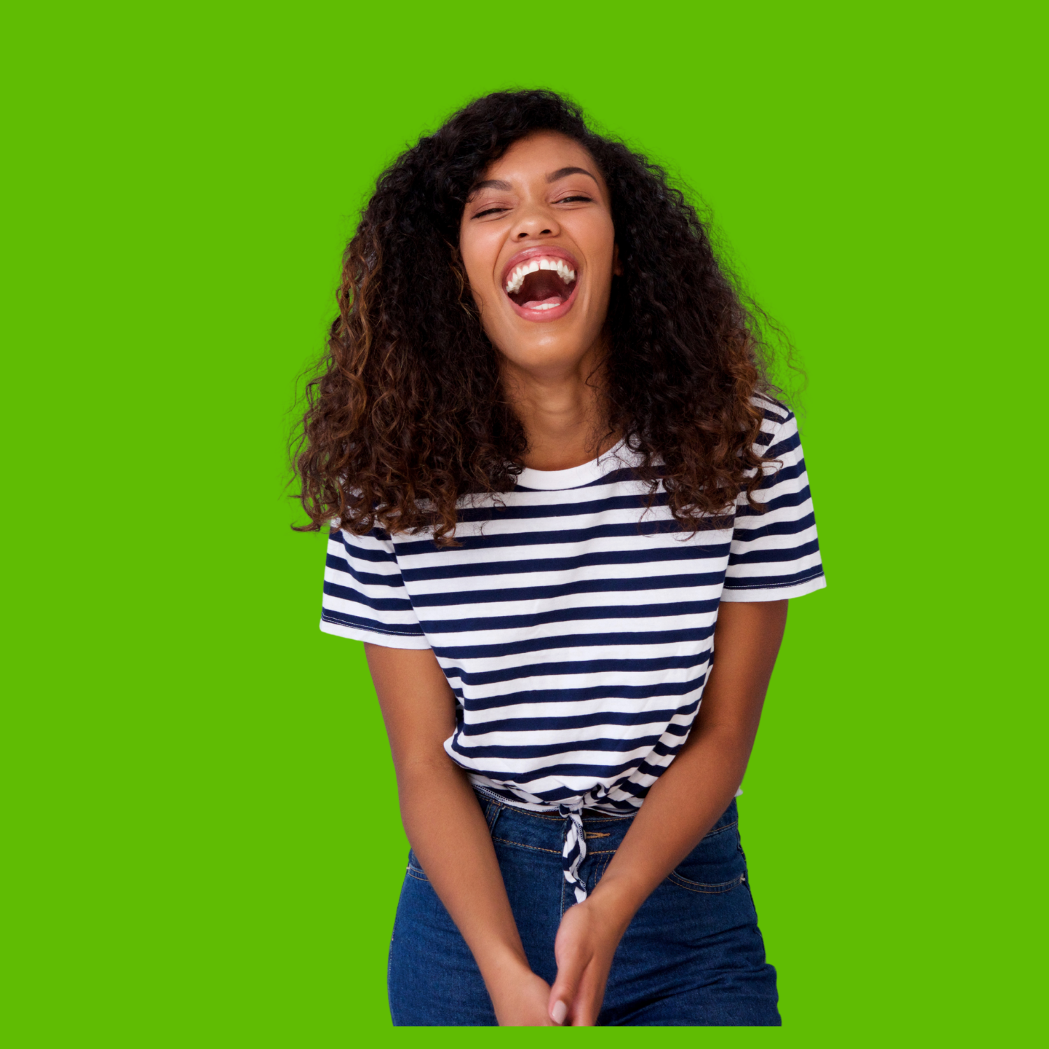 Patient celebrating her smile results at Bite Dental